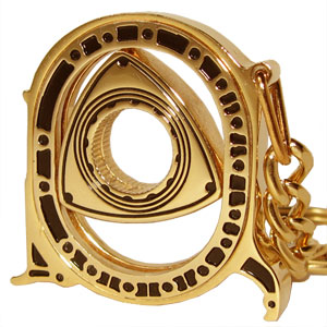 Spinning Rotor Keychain - Canary Gold