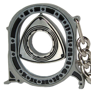 Spinning Rotor Keychain - Satin Silver