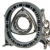 Spinning Rotor Keychain - Satin Silver