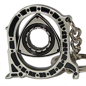 Rotor Housing Keychain - Satin Silver