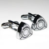 Rotor Cuff Links - Chrome/Black