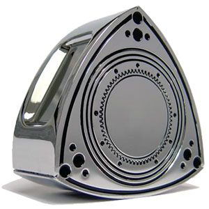 Aluminum Rotor Oil Cap - Chrome/Black