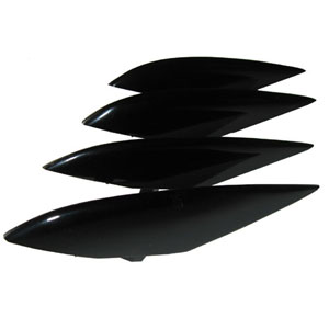 RX-8 Fender Strakes - Brilliant Black Clearcoat