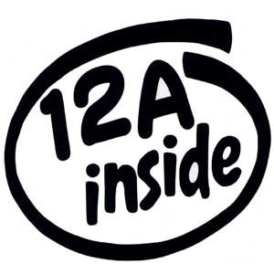 12A Inside Decal - Black