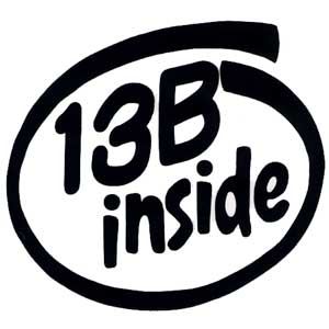 13B Inside Decal - Black