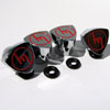 Rotor Valve Stems Caps - M Logo -  Red
