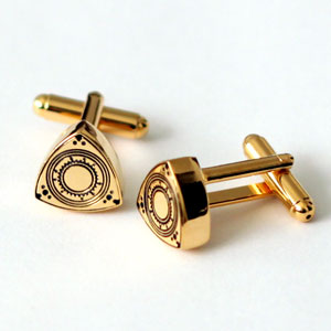 Rotor Cuff Links - Canary Gold