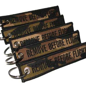 Remove Before Flight - Keychain - Camouflage - 5pcs