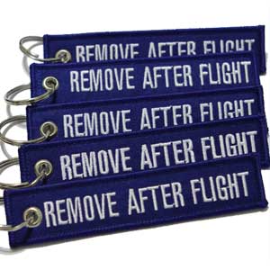 Remove After Flight Keychain - 5pcs - Blue