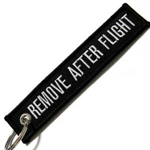 Remove After Flight Keychain - Black