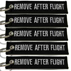 Remove After Flight Keychain - 5pcs - Black