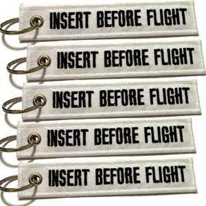 Insert Before Flight Keychain - 5pcs - White