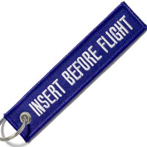 Insert Before Flight Keychain - Blue