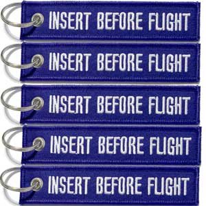 Insert Before Flight Keychain - 5pcs - Blue
