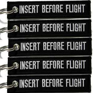 Insert Before Flight Keychain - 5pcs - Black