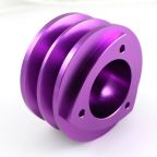 Aluminum Rotor Alternator Pulley - Anodized Purple