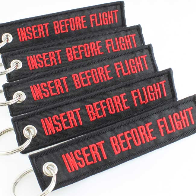 insert before flight keychain