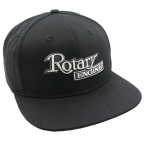Rotary Engine Logo - Baseball Cap - Black Flat Brim Hat