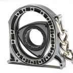 Spinning Rotor Keychain - Satin Silver