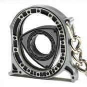 Spinning Rotor Keychain - Satin Silver