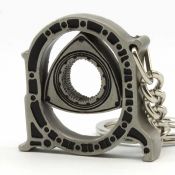Rotor Housing Keychain - Satin Silver