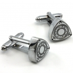 Rotor Cuff Links - Chrome/Black