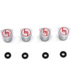 Rotor Valve Stem Caps - M Logo - Red