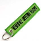 Remove Before Flight Keychain - Lime Green