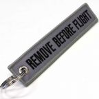 Remove Before Flight Keychain - Gray/Black