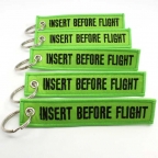 Insert Before Flight Keychain - Lime Green/ Black 5pcs
