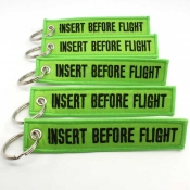 Insert Before Flight Keychain - Lime Green/ Black 5pcs