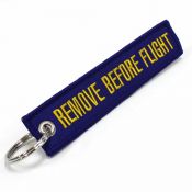 Remove Before Flight Keychain - Blue/Yellow