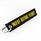 Insert Before Flight Keychain - Black/Yellow