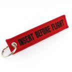Insert Before Flight Keychain - Red/Black