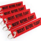 Insert Before Flight Keychain - Red/Black 5pcs