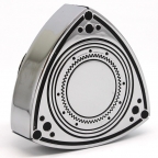 Aluminum Rotor Oil Cap - Chrome/Black - 55mm
