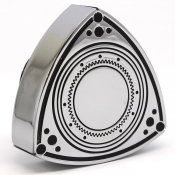 Aluminum Rotor Oil Cap - Chrome/Black - 55mm