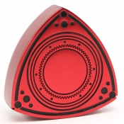 Aluminum Rotor Oil Cap - Anodized Red with Black details - 55mm