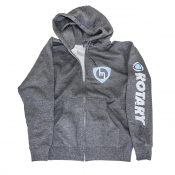 Old School ROTARY M - Zip Hoodie - Gray