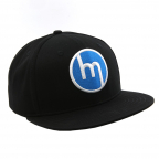 Blue M Circle - Old School Logo - Black Hat Flat Brim